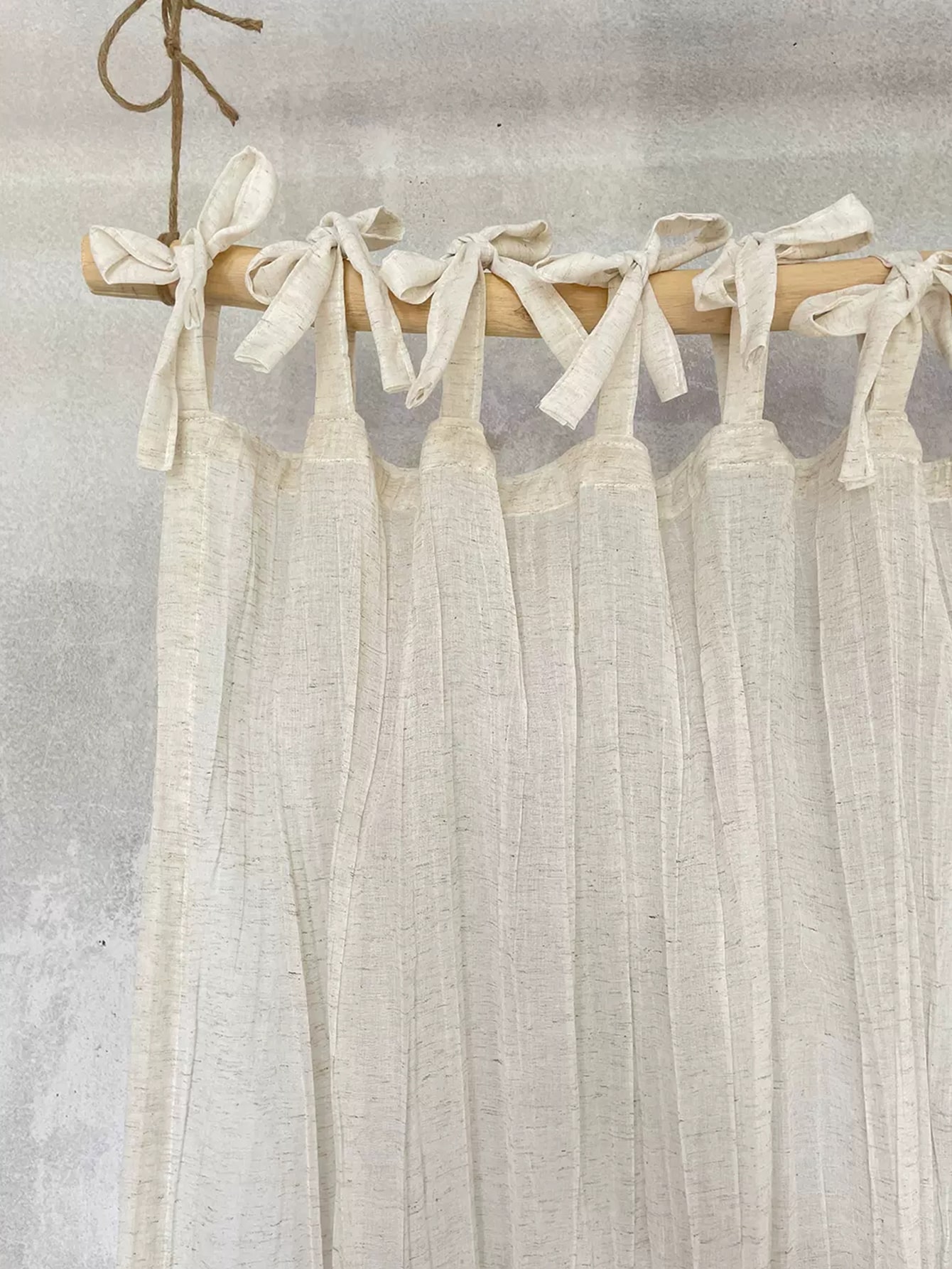 Linen Curtain Eyelet - Japanese Folk Quiet Style Wrinkled Linen