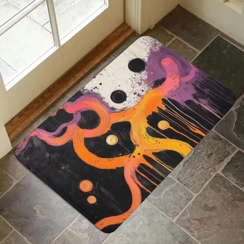 Printed Rug Abstract - 1PC Abstract Art Pattern Kitchen Rug