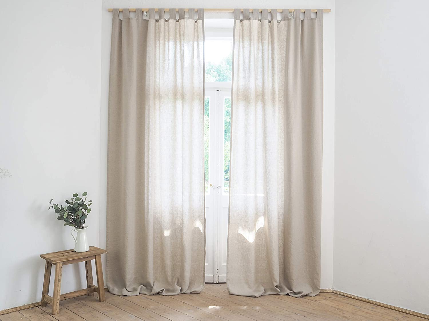 Linen Curtain Eyelet - High Quality Natural Linen Semi-blackout Curtains
