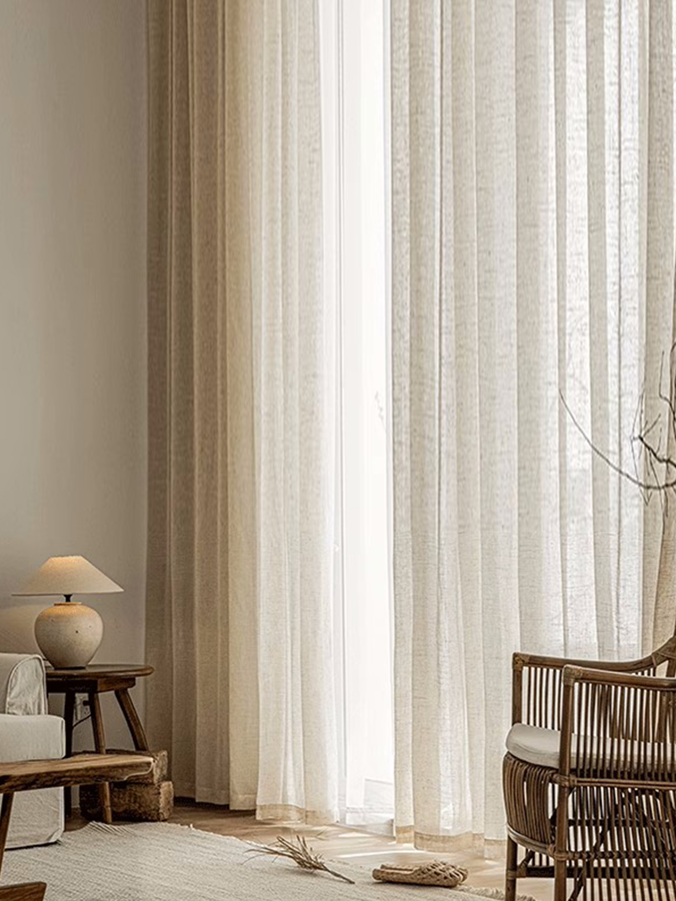 Linen Curtain Eyelet - New Linen Curtains Natural Wood Wind