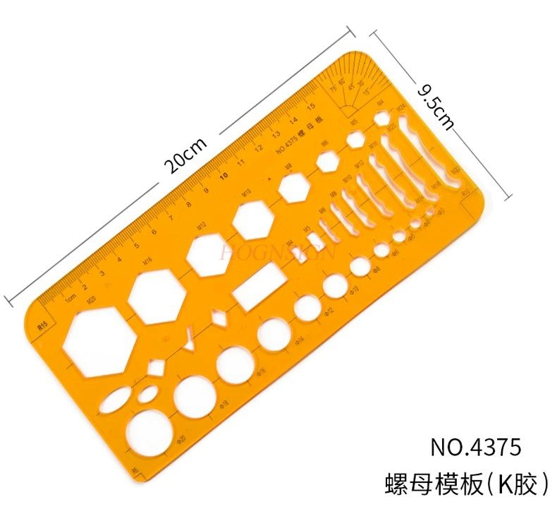 1pcs Drawing Template Nut Temp - Engineering And Interior Design avis et prix
