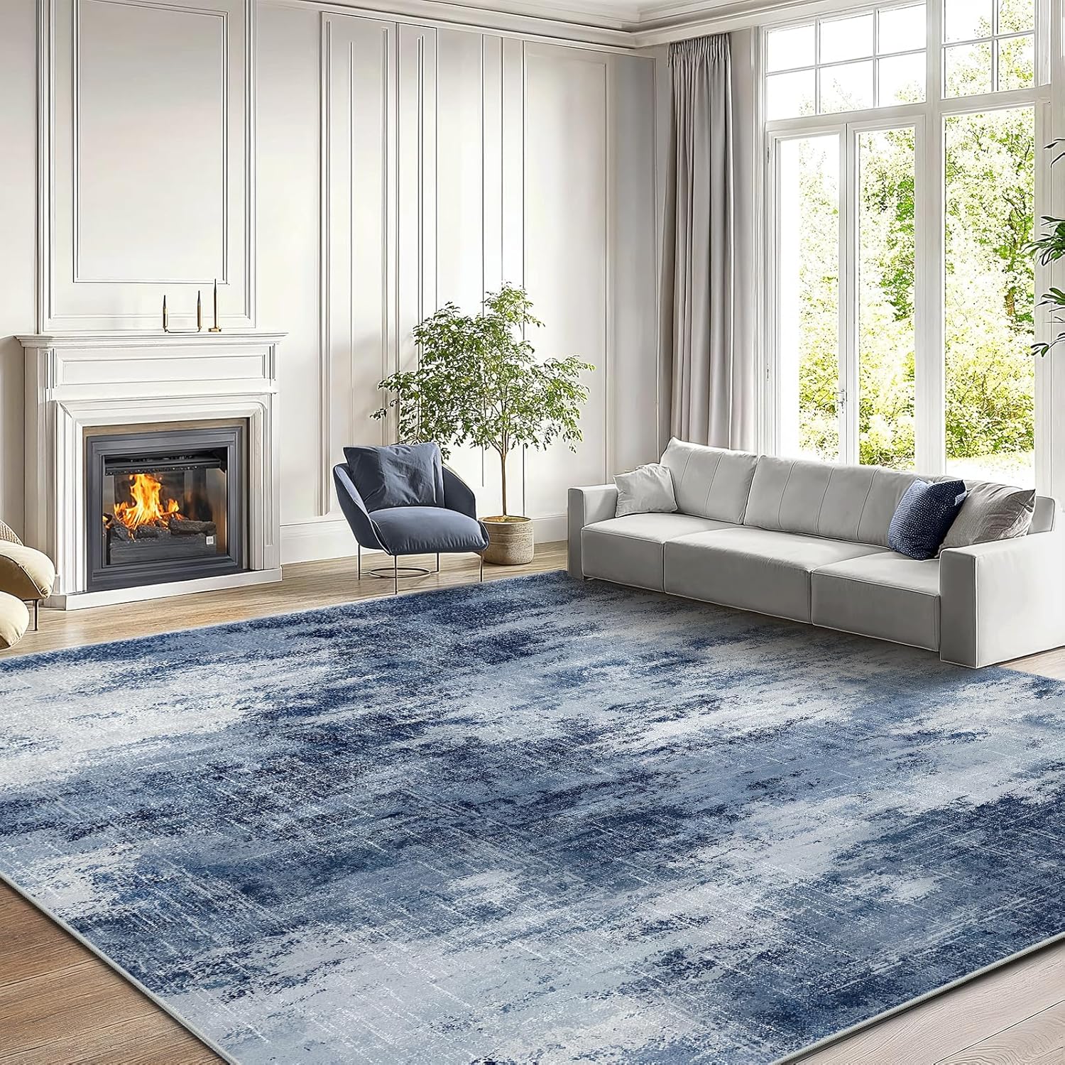 8x10 Washable Area Rug for Liv - Printed Rug Abstract avis et prix