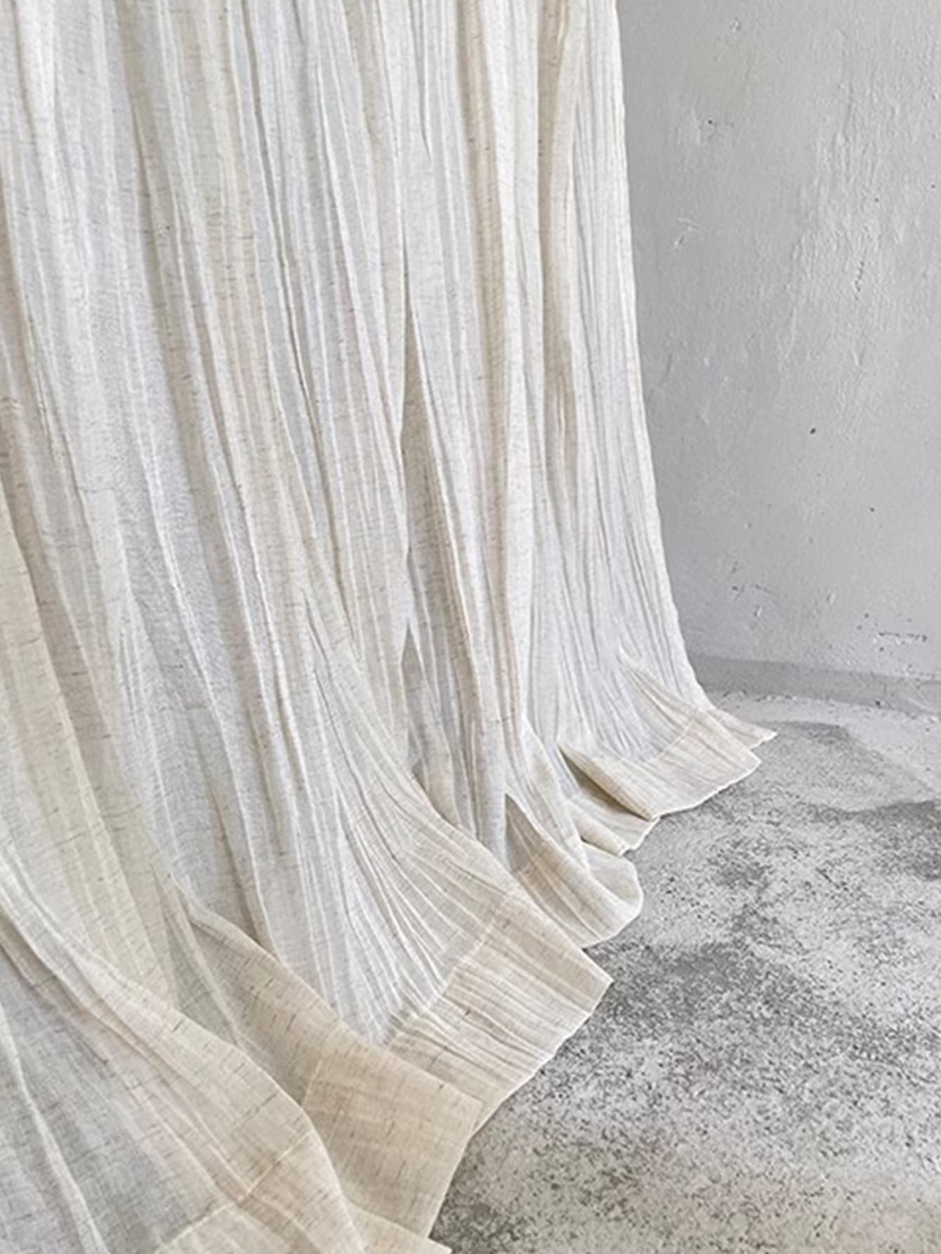 Japanese Folk Quiet Style Wrin - Linen Curtain Eyelet avis et prix