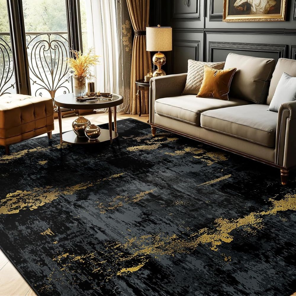 Washable Area Rugs 5'x7' Non-S - Printed Rug Abstract avis et prix