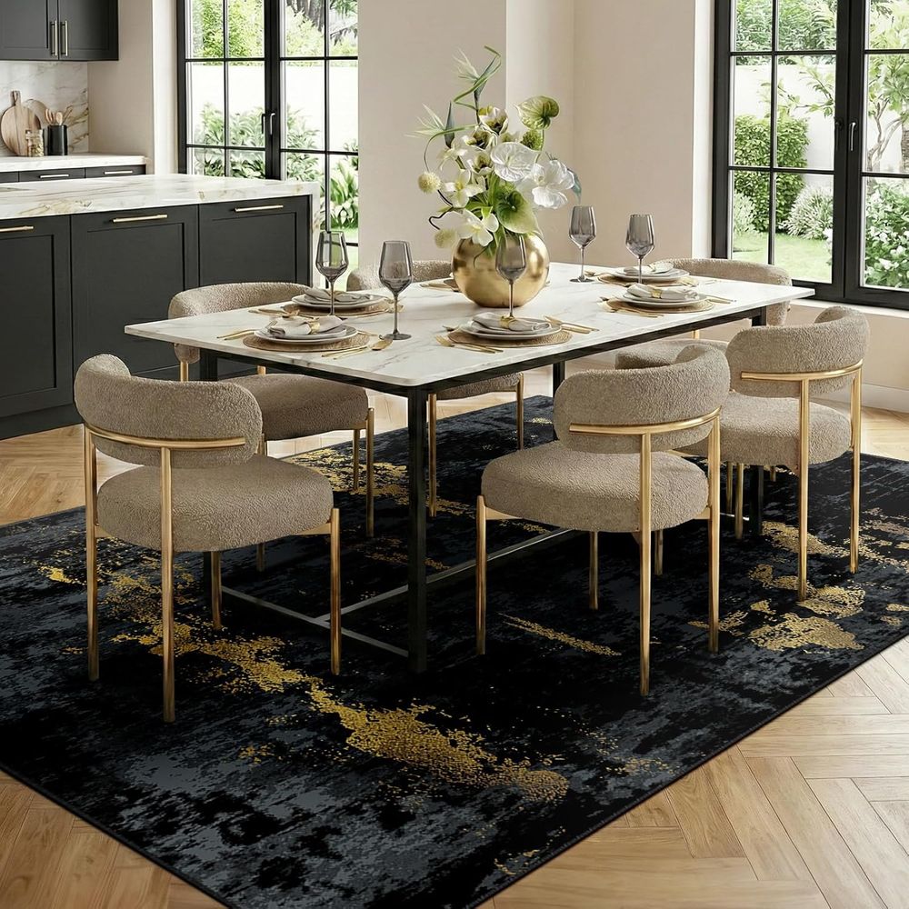 Washable Area Rugs 5'x7' Non-S - Printed Rug Abstract avis et prix