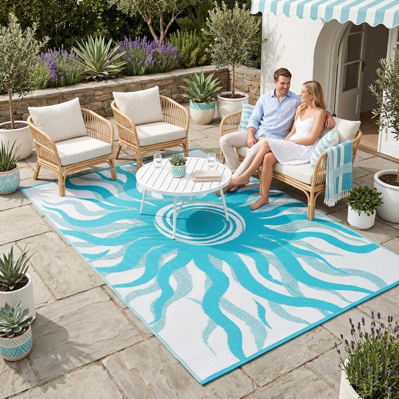 Bohemian Sun Print Outdoor Are - Printed Rug Abstract avis et prix