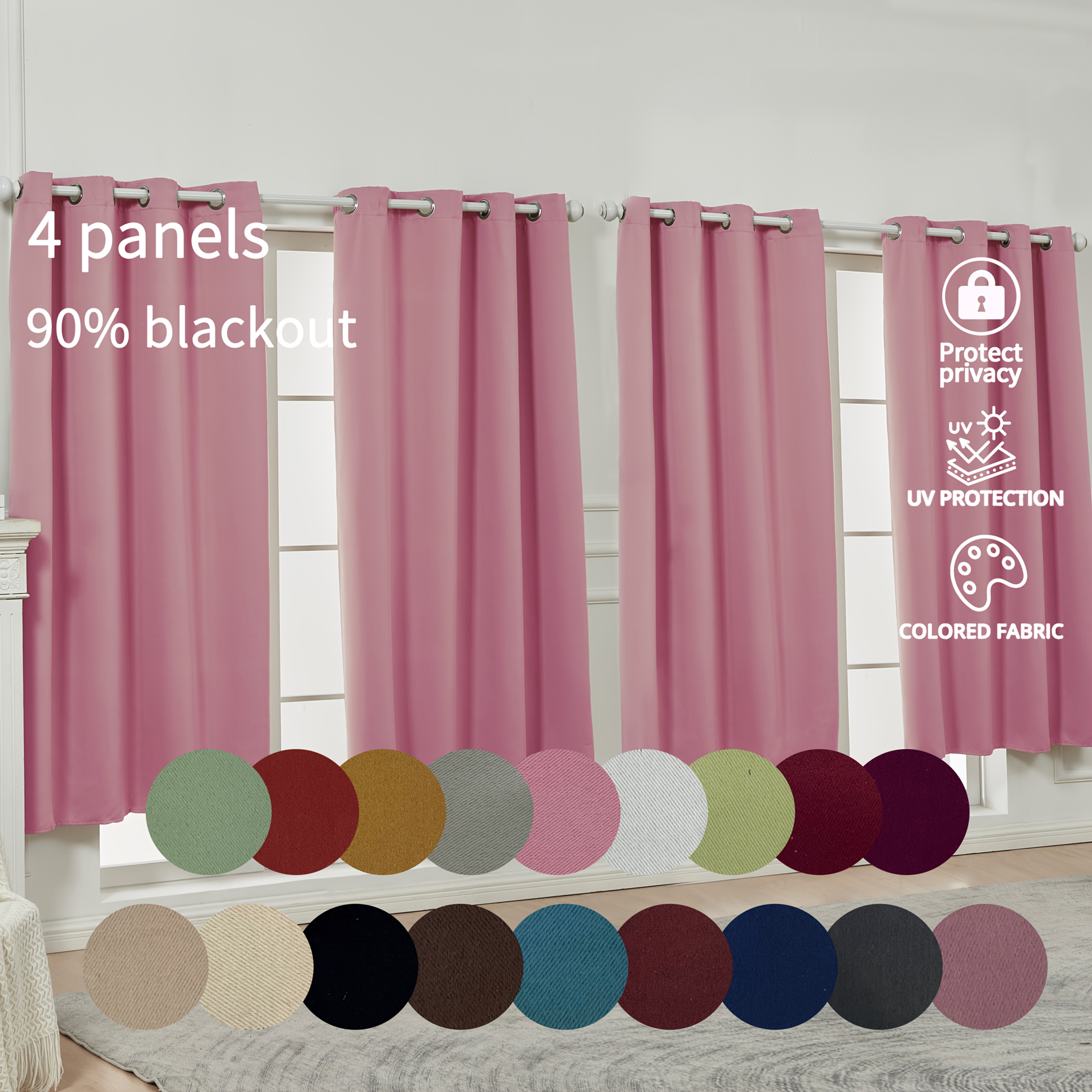 4Panel: Blackout Curtains (Eye - Linen Curtain Eyelet avis et prix