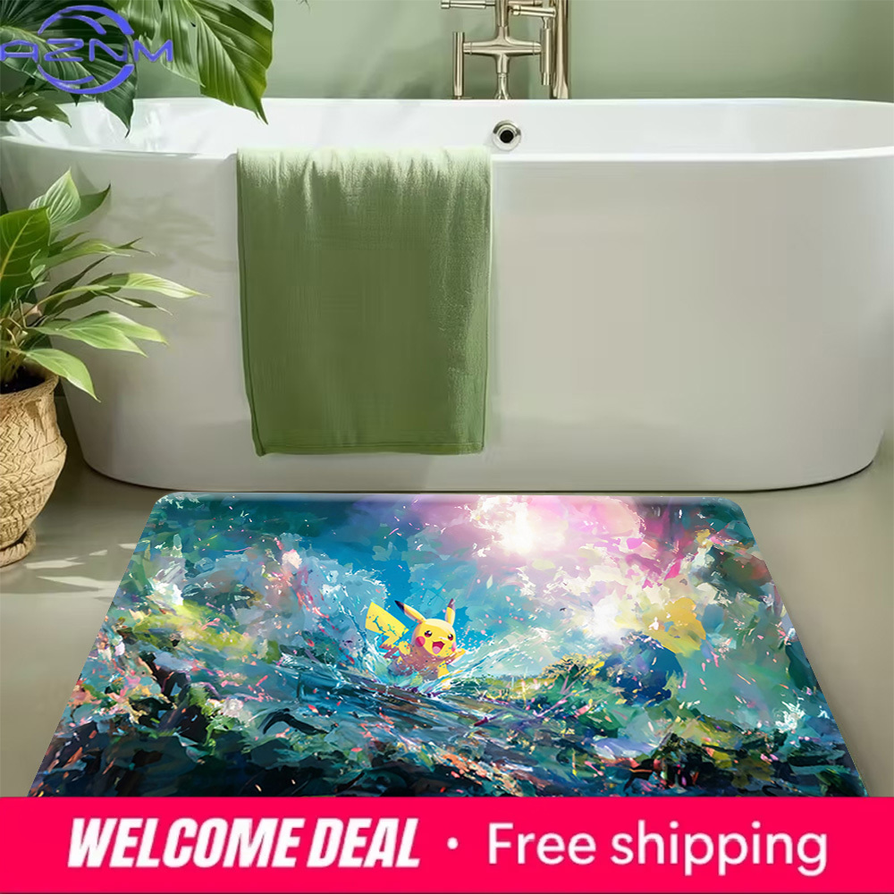 Pokemon Pikachu Abstract Water - Printed Rug Abstract avis et prix