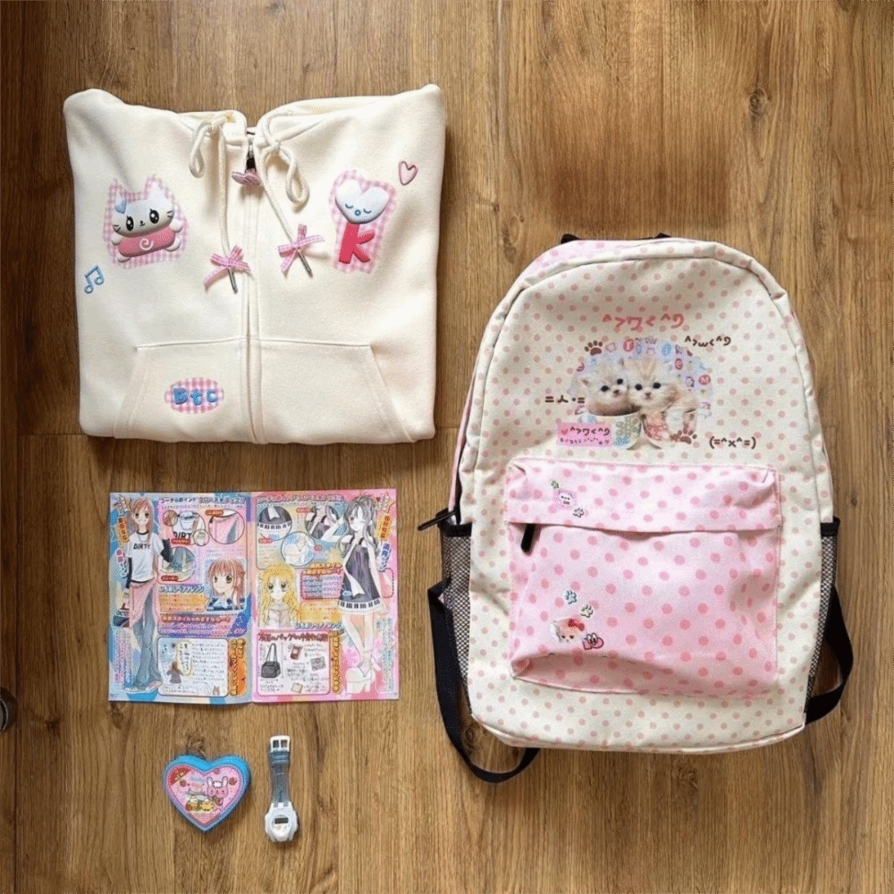 Kawaii Contrast Color Cat Dot  - Interior Design Handbook avis et prix