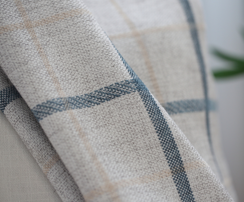 Modern Simple Lattice Cotton L - Linen Curtain Eyelet avis et prix
