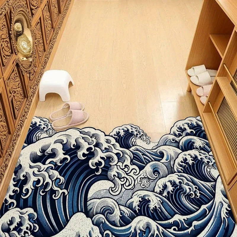 VIKAMA Art Wavy Rug, Abstract  - Printed Rug Abstract avis et prix