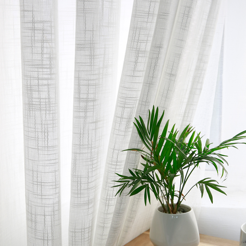Modern cotton linen feel curta - Linen Curtain Eyelet avis et prix