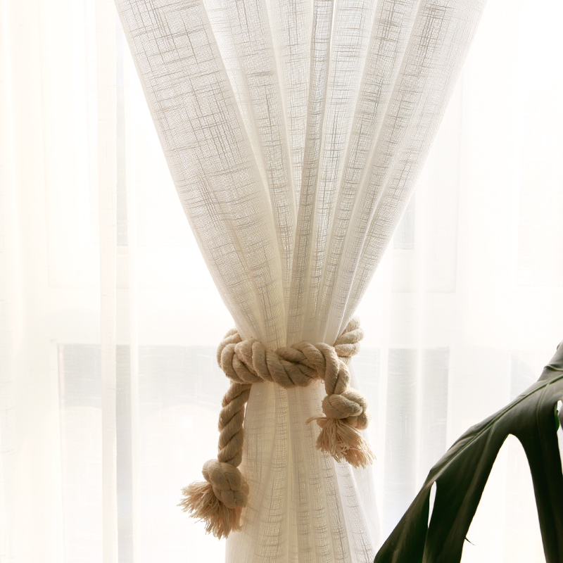 Modern cotton linen feel curta - Linen Curtain Eyelet avis et prix