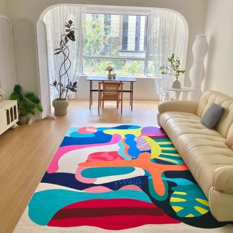 Abstract Fluid Pattern Print F - Printed Rug Abstract avis et prix