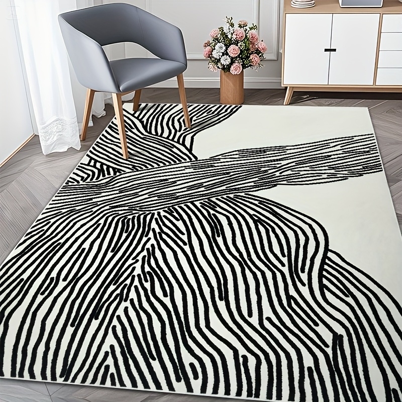 VIKAMA Minimalist Abstract Lin - Printed Rug Abstract avis et prix