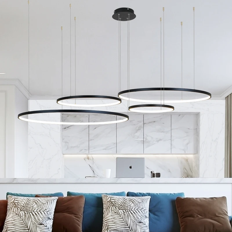 Modern Circle Rings LED Chande - Engineering And Interior Design avis et prix