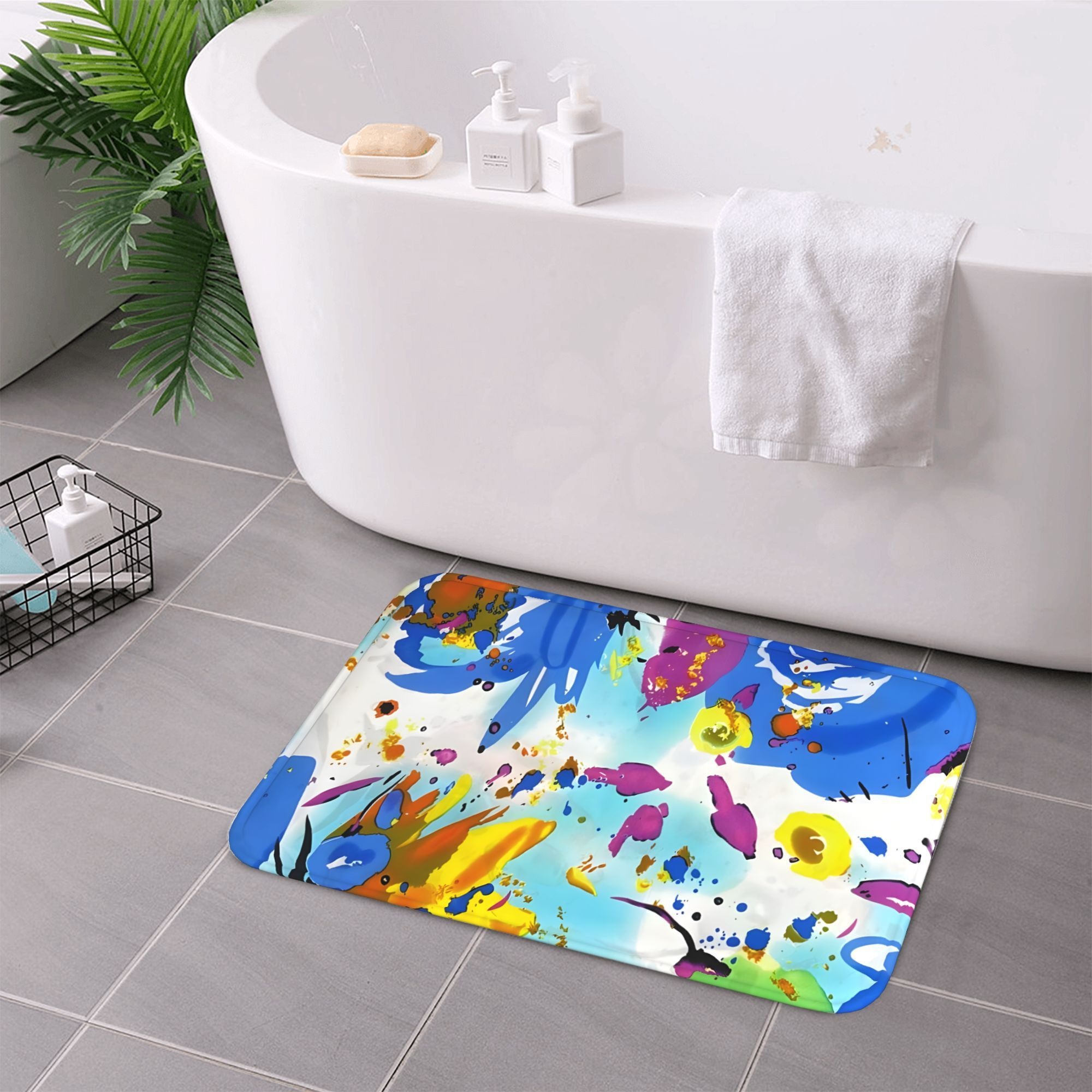 1 Abstract expressionist Kitch - Printed Rug Abstract avis et prix