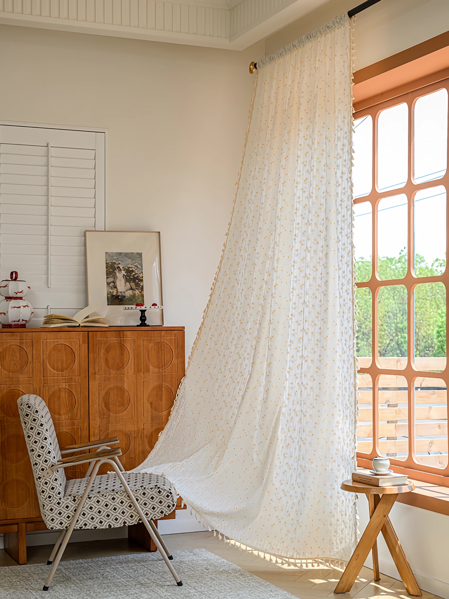 Floral Farmhouse Curtains Semi - Linen Curtain Eyelet avis et prix