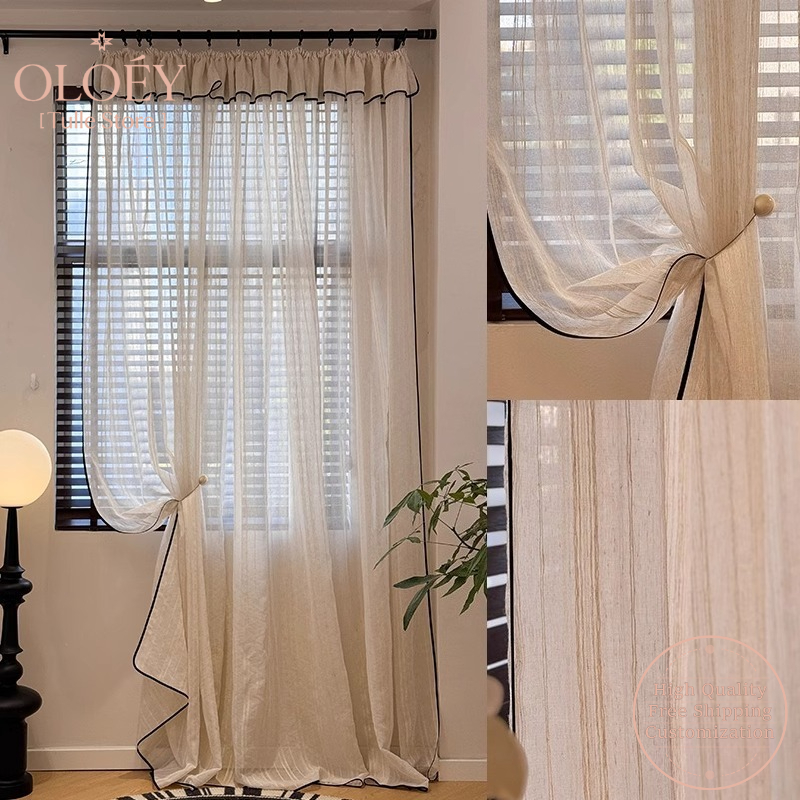 Vertical Striped Linen Curtain - Linen Curtain Eyelet avis et prix