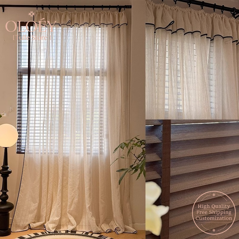 Vertical Striped Linen Curtain - Linen Curtain Eyelet avis et prix