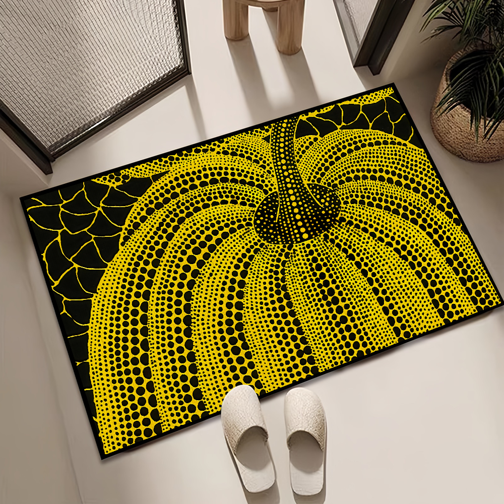 Abstract Pumpkin Polka Dot Art - Printed Rug Abstract avis et prix