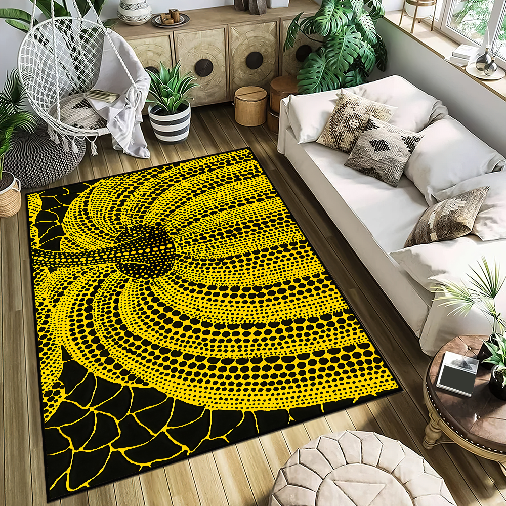 Abstract Pumpkin Polka Dot Art - Printed Rug Abstract avis et prix