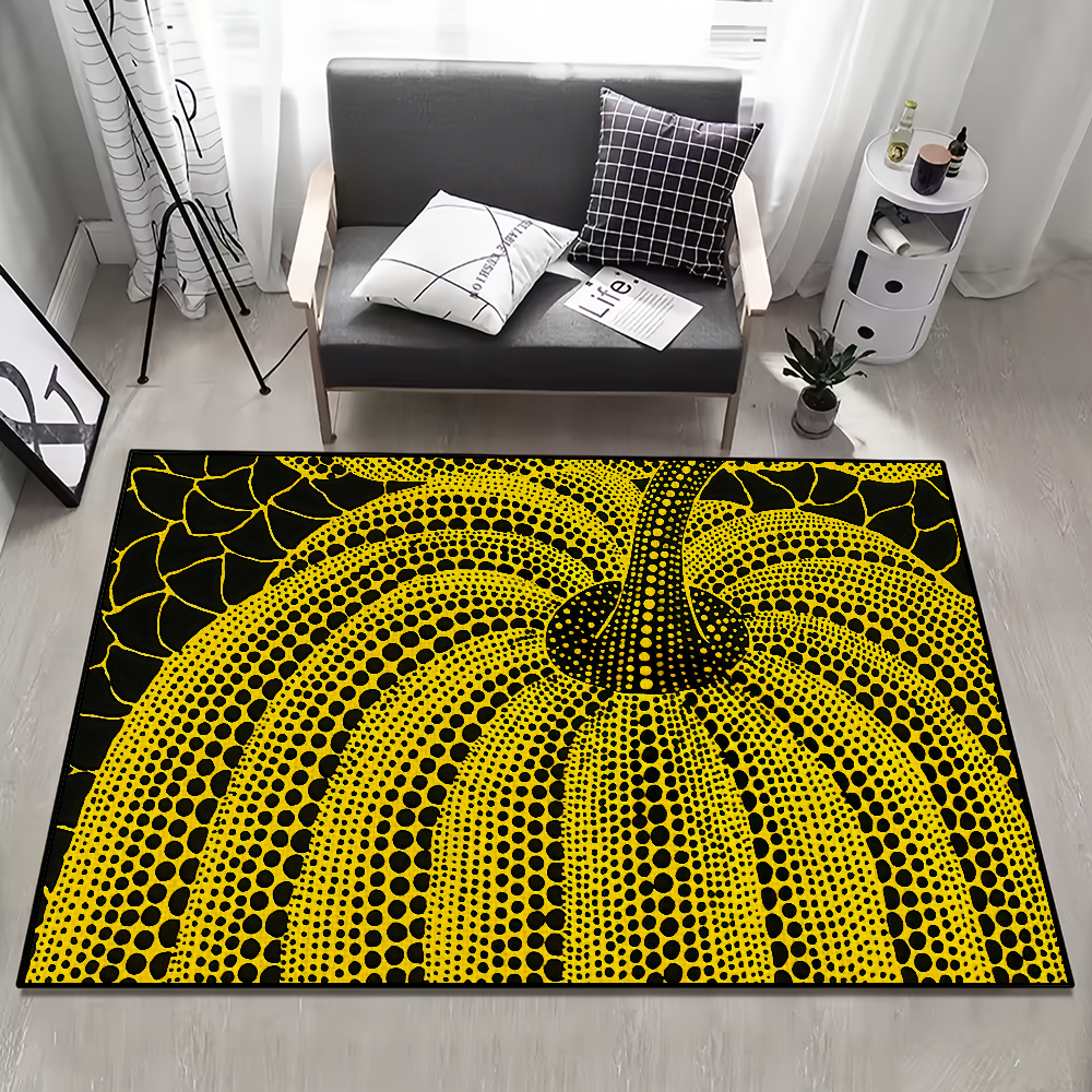 Abstract Pumpkin Polka Dot Art - Printed Rug Abstract avis et prix