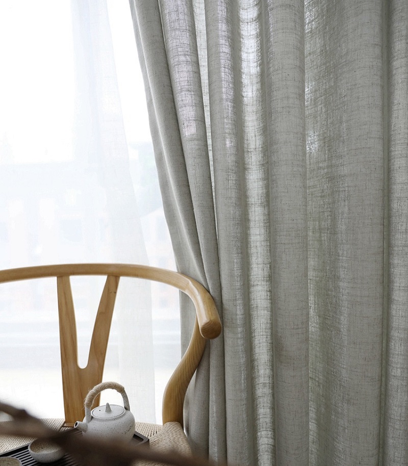 Modern Linen sheer Curtains fo - Linen Curtain Eyelet avis et prix