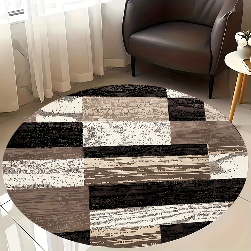 Abstract Geometric Patchwork R - Printed Rug Abstract avis et prix