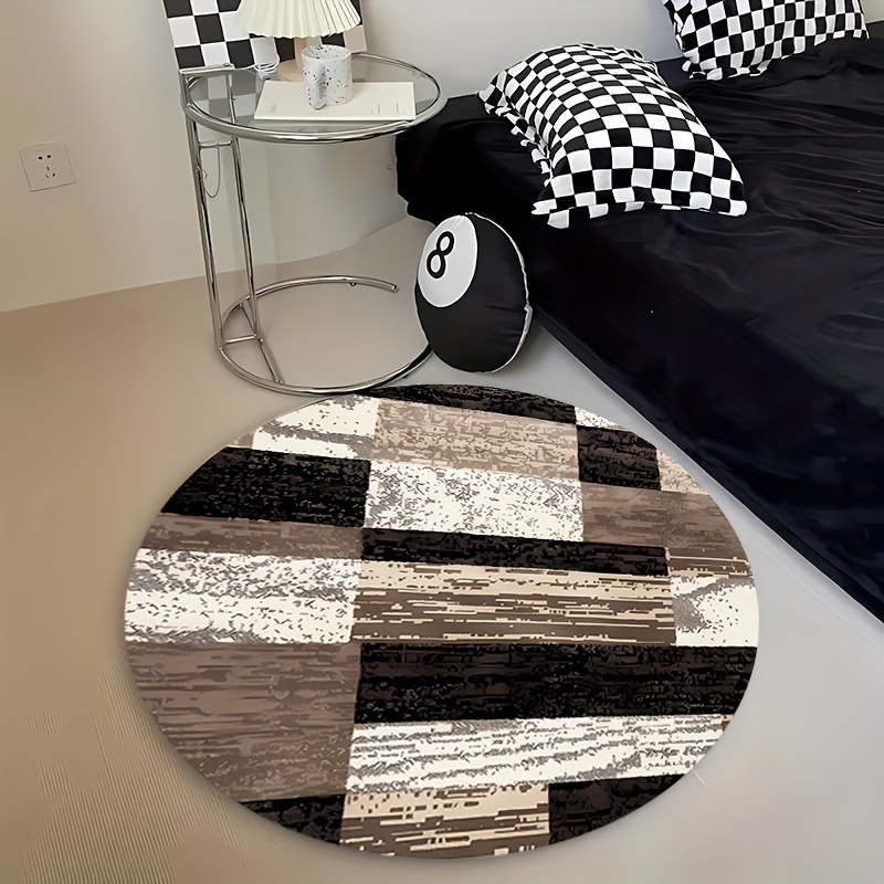 Abstract Geometric Patchwork R - Printed Rug Abstract avis et prix