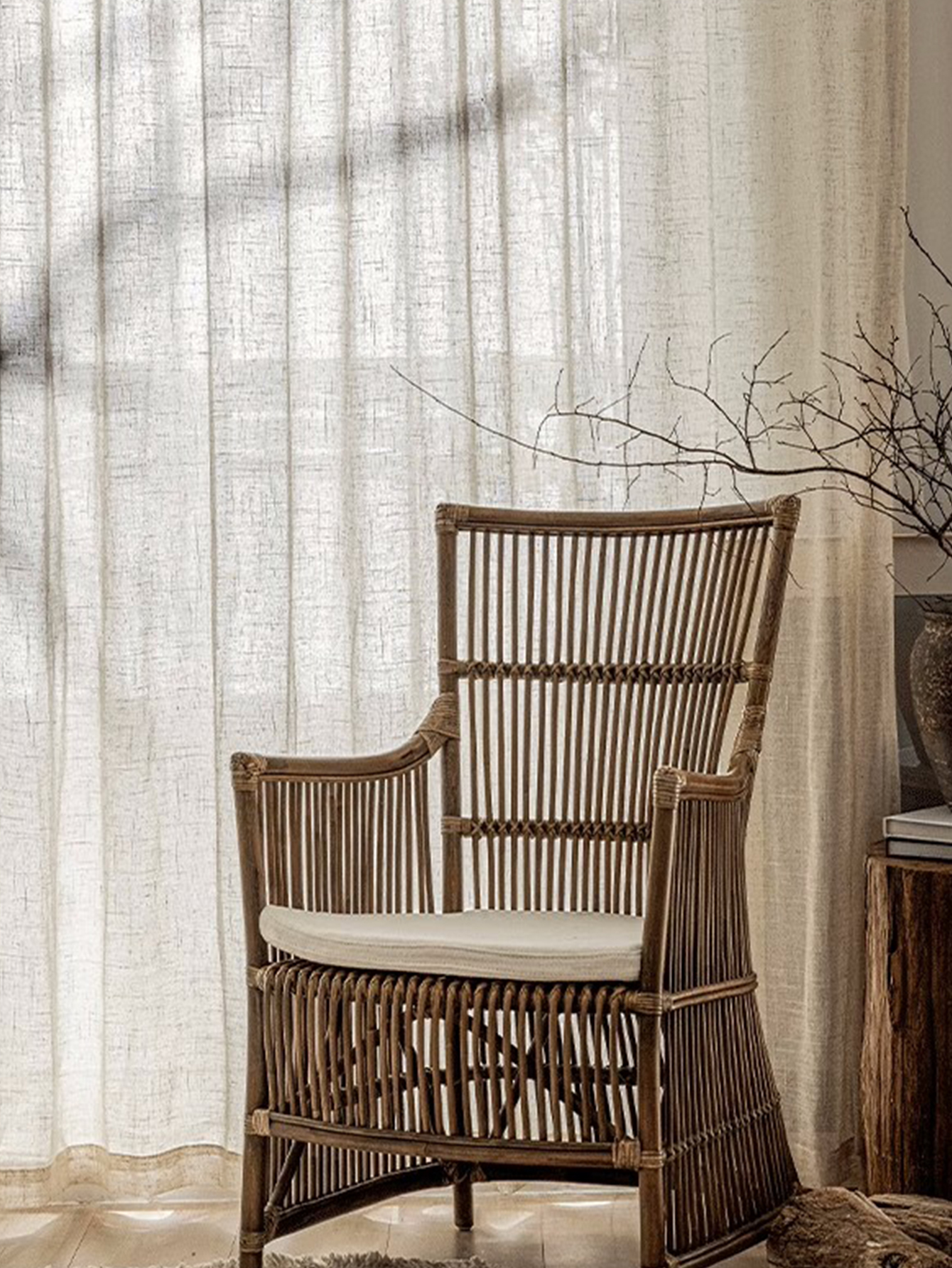 New Linen Curtains Natural Woo - Linen Curtain Eyelet avis et prix