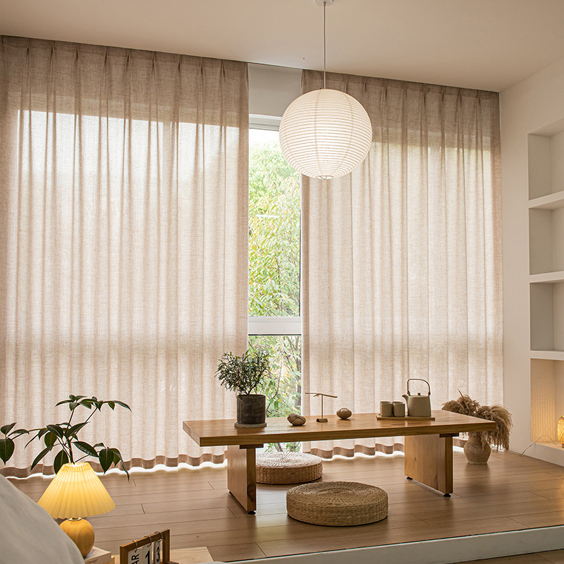 Extra Long 400cm Height Faux L - Linen Curtain Eyelet avis et prix