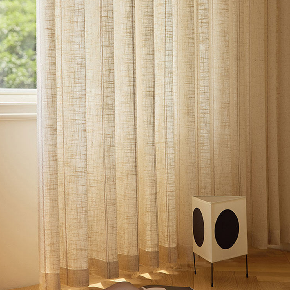 Japanese Style Pure Linen Semi - Linen Curtain Eyelet avis et prix