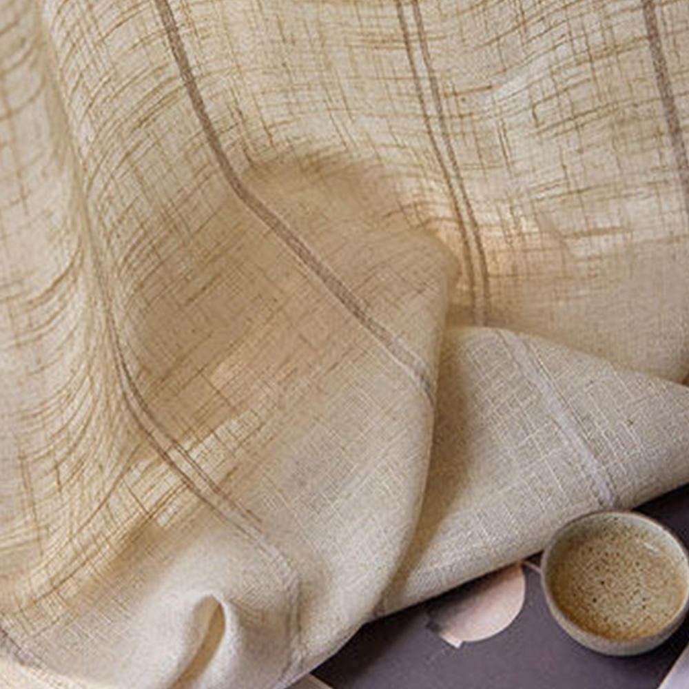 Japanese Style Pure Linen Semi - Linen Curtain Eyelet avis et prix