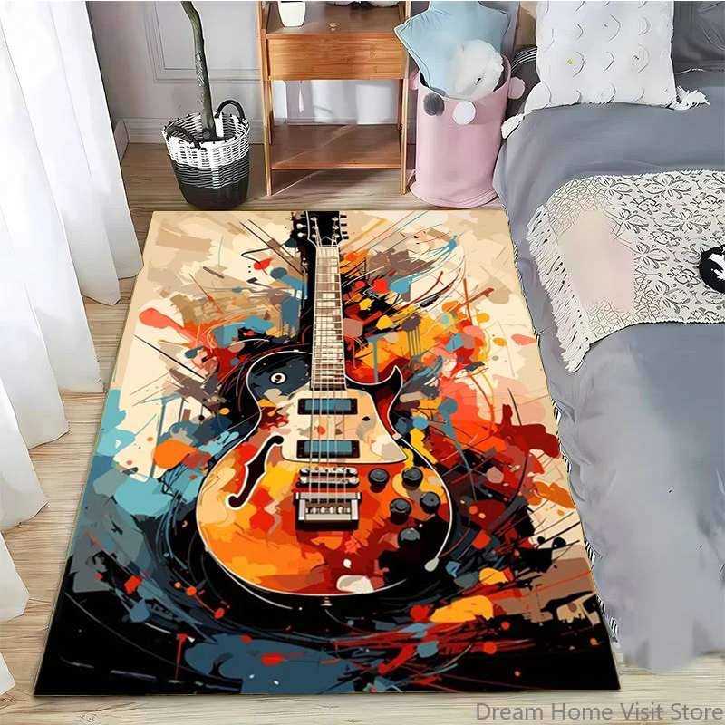 Abstract Art Musical Instrumen - Printed Rug Abstract avis et prix