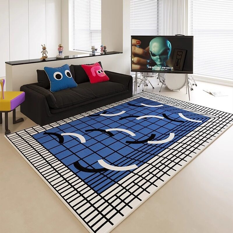 Abstract Color-blocked Print L - Printed Rug Abstract avis et prix