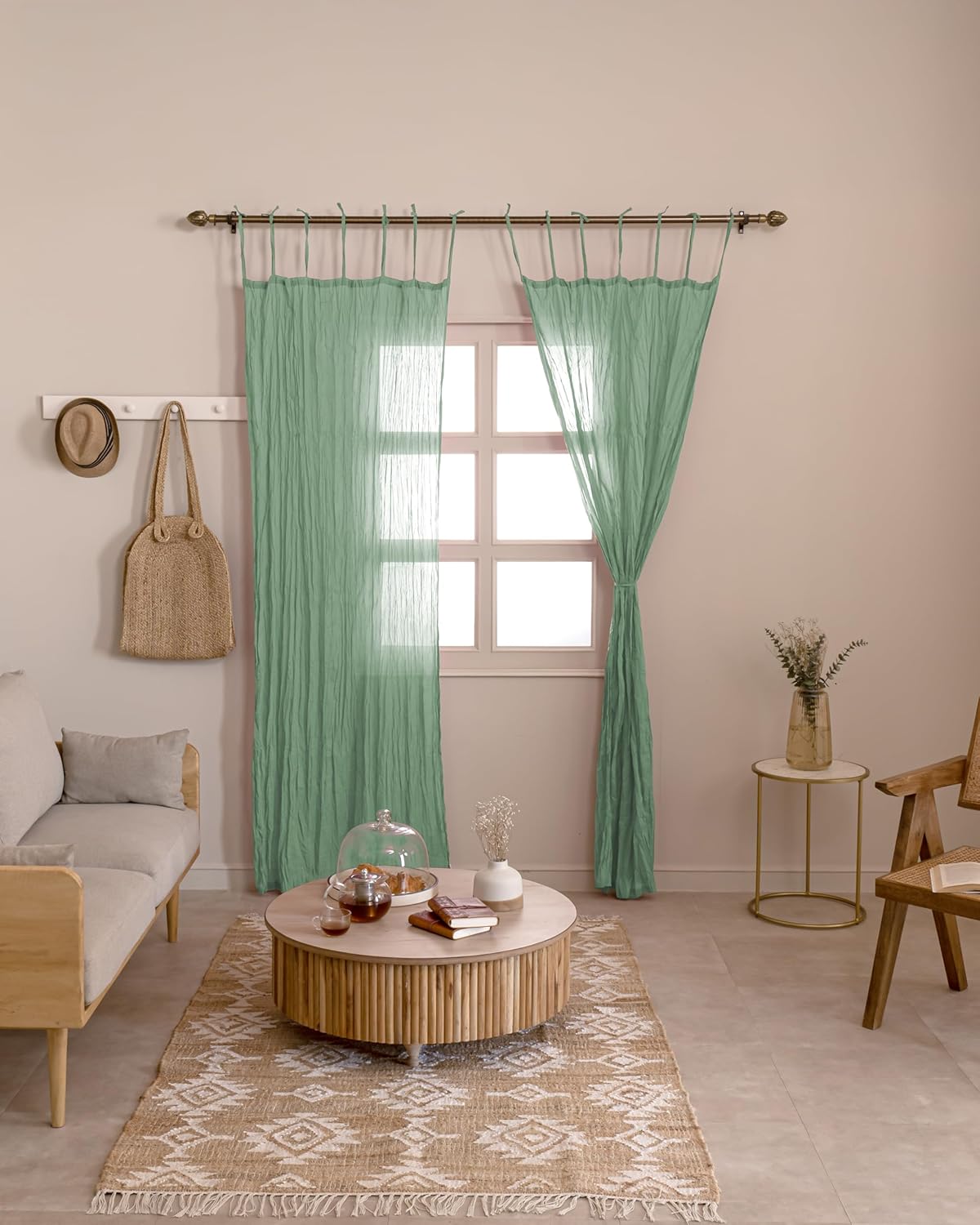 2 Panels Sheer Curtains Home D - Linen Curtain Eyelet avis et prix