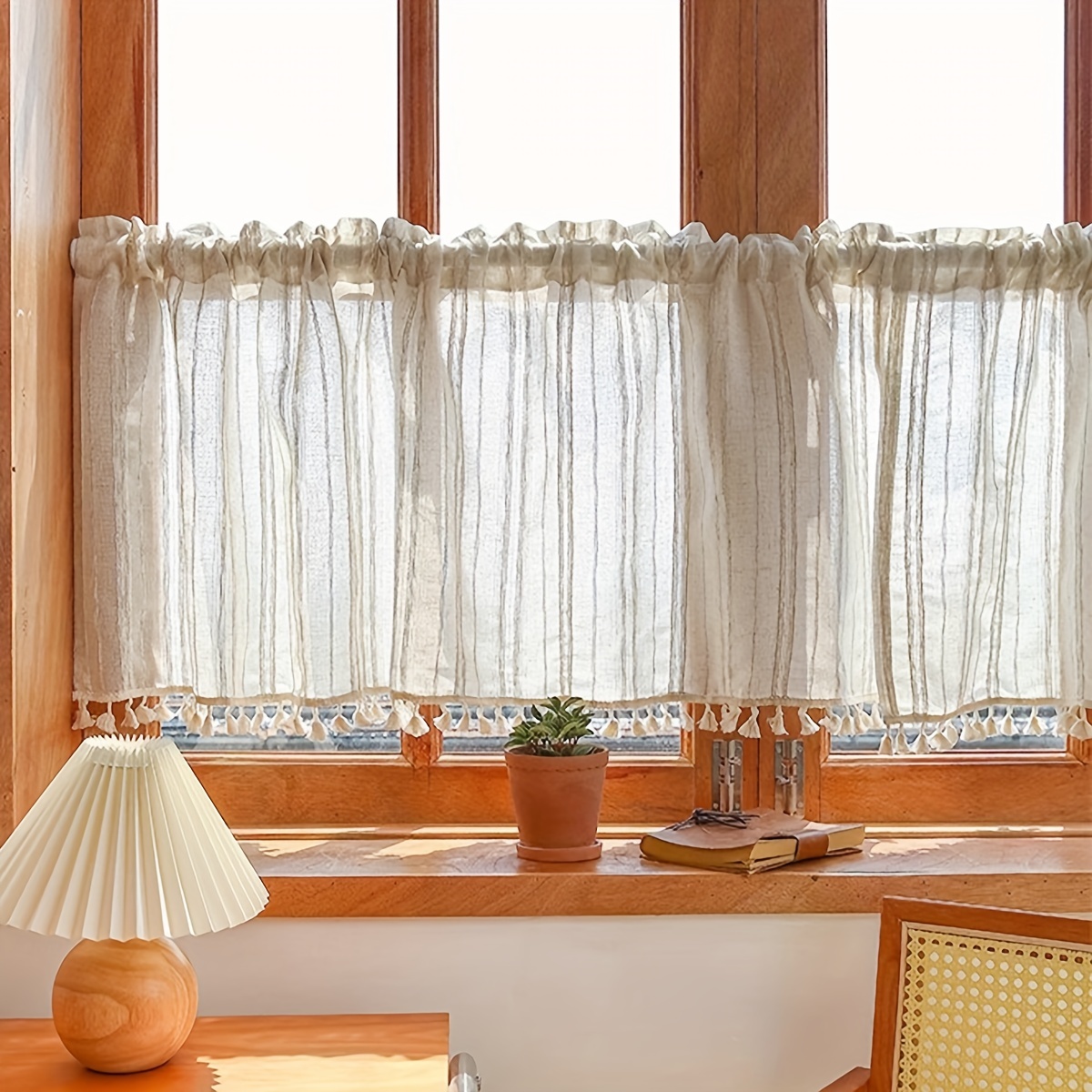 Japanese Style Kitchen Short C - Linen Curtain Eyelet avis et prix