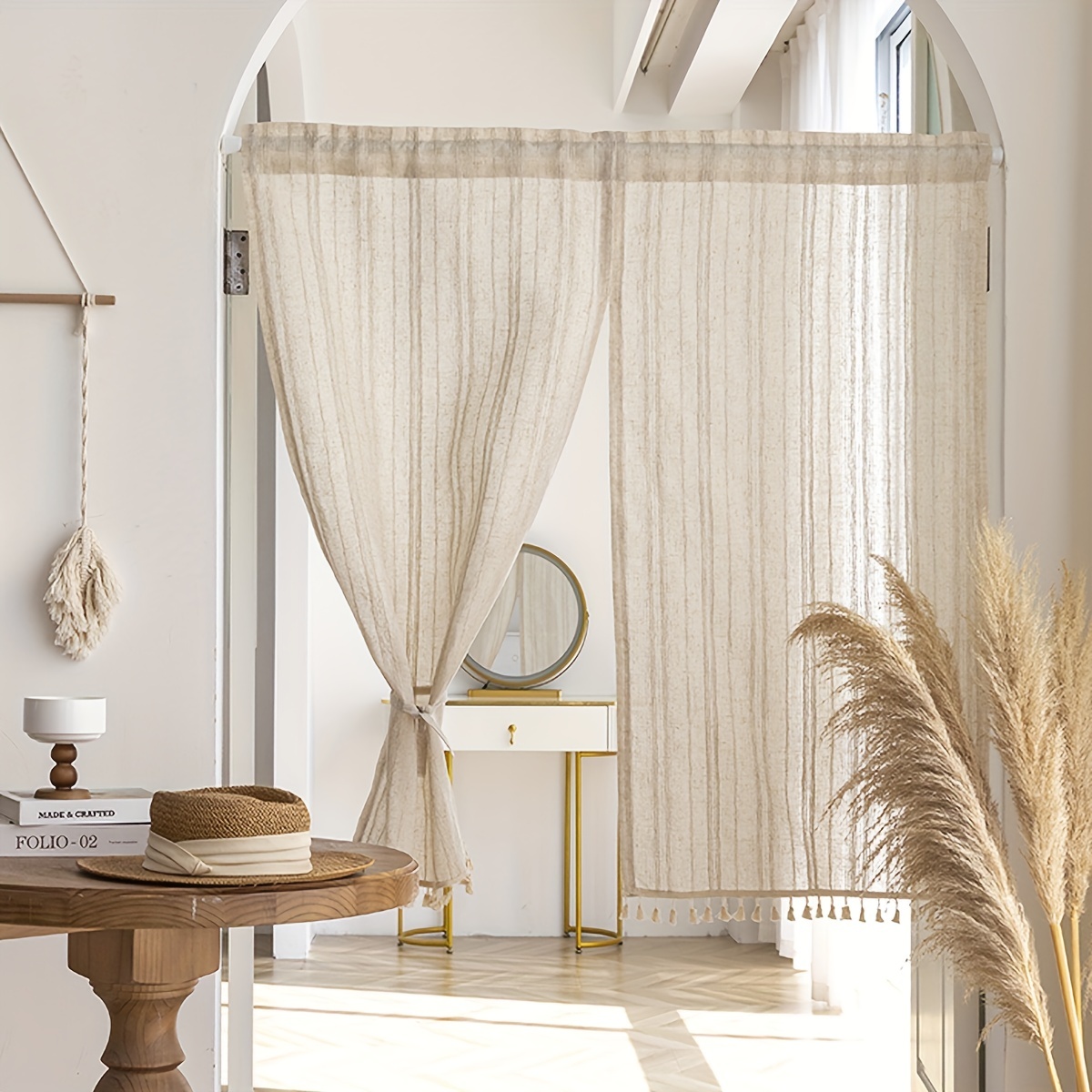 Japanese Style Kitchen Short C - Linen Curtain Eyelet avis et prix