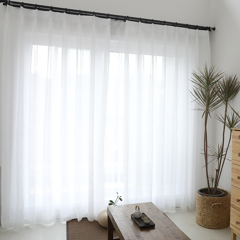 Cheap White Tulle Curtain Shee - Linen Curtain Eyelet avis et prix